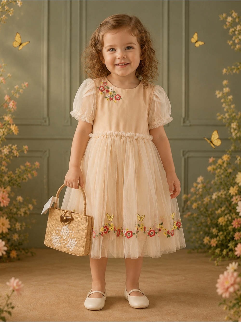 Blueberi Boulevard Girls 3T Butterfly Dress & Rachel Zoe Purse